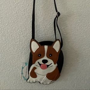 NWT Sleepyville Critters Corgi Dog Crossbody Bag